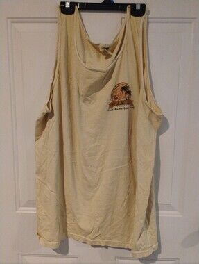 Comfort Colors Yellow Tank Top H.A.R.D. Half Ass Retired Dude Graphic - XL